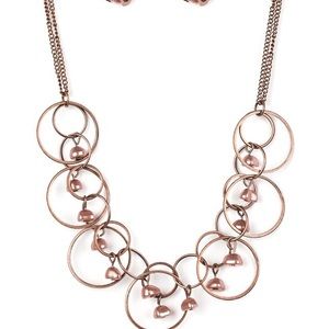 Paparazzi necklace with matching earrings